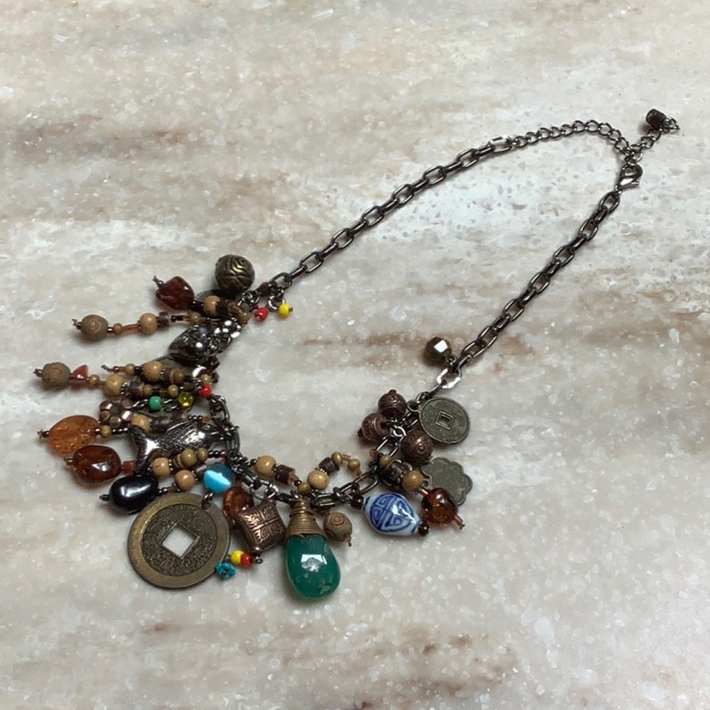 😍Beaded Charm Necklace😍NWOT